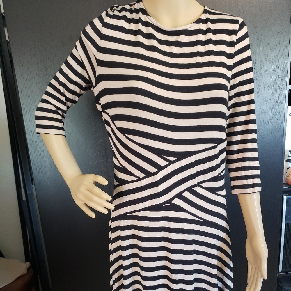 Black and Tan striped dress